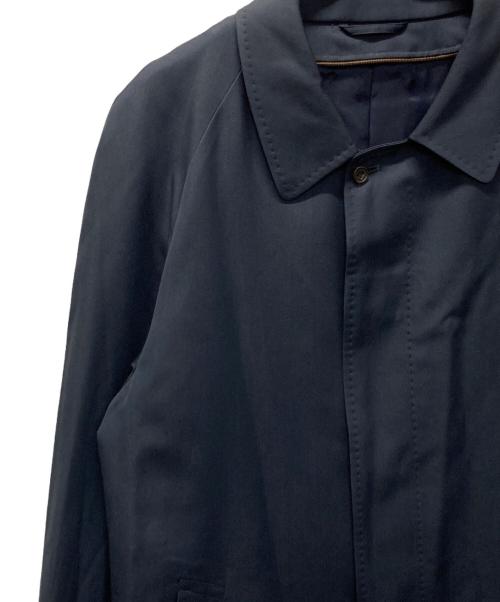 Yves Saint Laurent（イヴサンローラン）Yves Saint Laurent (イヴサンローラン) ウールシルクステンカラーコート ネイビー サイズ:Lの古着・服飾アイテム