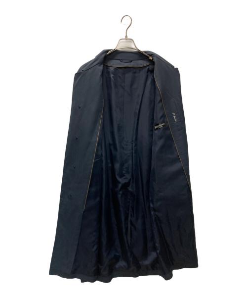 Yves Saint Laurent（イヴサンローラン）Yves Saint Laurent (イヴサンローラン) ウールシルクステンカラーコート ネイビー サイズ:Lの古着・服飾アイテム