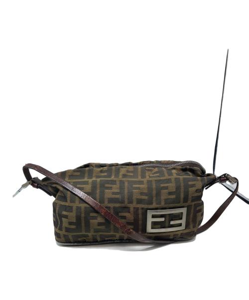 FENDI（フェンディ）FENDI (フェンディ) ズッカ ワンショルダーバッグ ブラウンの古着・服飾アイテム