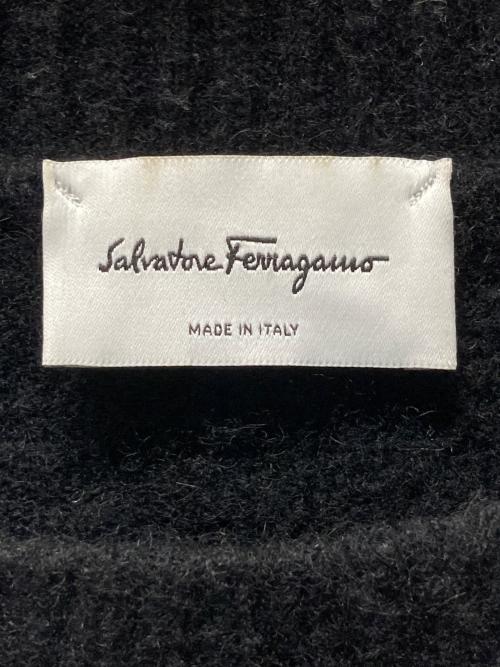 Salvatore Ferragamo（サルヴァトーレ フェラガモ）Salvatore Ferragamo (サルヴァトーレ フェラガモ) ランダムストライプニット ブラック×ブラウン サイズ:Lの古着・服飾アイテム