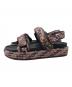 TORY BURCH (トリーバーチ) Kira Tweed Platform Sport Sandals/キラ ツイード プラットフォーム スポーツサンダル ブラウンピンク サイズ:SIZE7 1/2：23000円