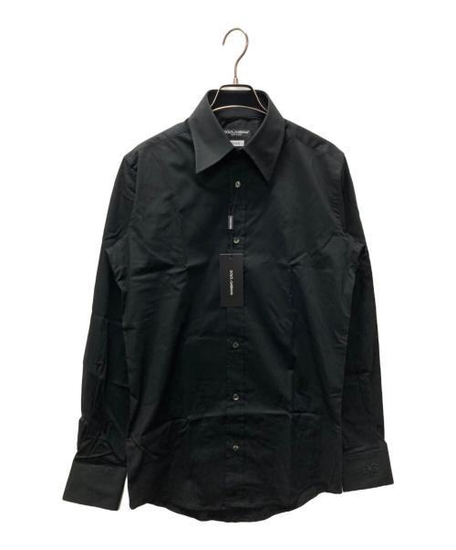 DOLCE & GABBANA（ドルチェ＆ガッバーナ）DOLCE & GABBANA (ドルチェ＆ガッバーナ) ドレスシャツ ブラック サイズ:40 未使用品の古着・服飾アイテム
