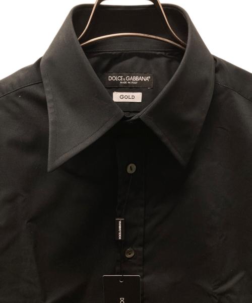 DOLCE & GABBANA（ドルチェ＆ガッバーナ）DOLCE & GABBANA (ドルチェ＆ガッバーナ) ドレスシャツ ブラック サイズ:40 未使用品の古着・服飾アイテム