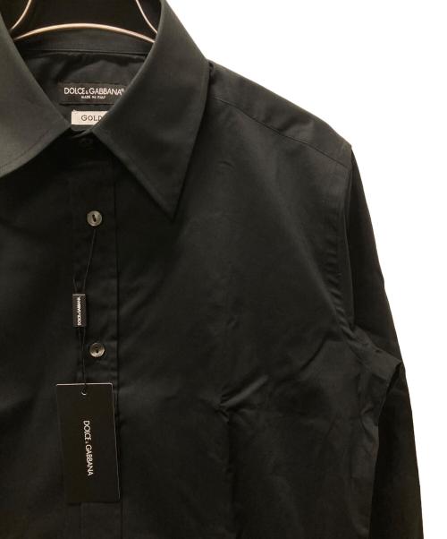 DOLCE & GABBANA（ドルチェ＆ガッバーナ）DOLCE & GABBANA (ドルチェ＆ガッバーナ) ドレスシャツ ブラック サイズ:40 未使用品の古着・服飾アイテム