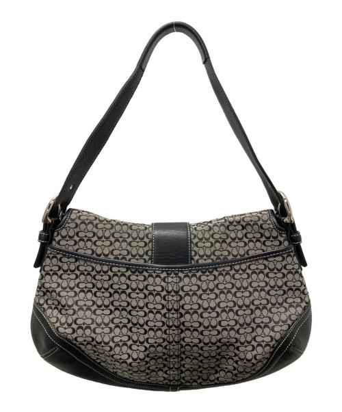 COACH（コーチ）COACH (コーチ) ソーホー ミニシグネチャーワンショルダーバッグ グレー×ブラックの古着・服飾アイテム