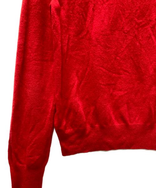 PLAY COMME des GARCONS（プレイコムデギャルソン）PLAY COMME des GARCONS (プレイコムデギャルソン) ハートロゴ刺繍ニットカーディガン レッド サイズ:Ｓの古着・服飾アイテム
