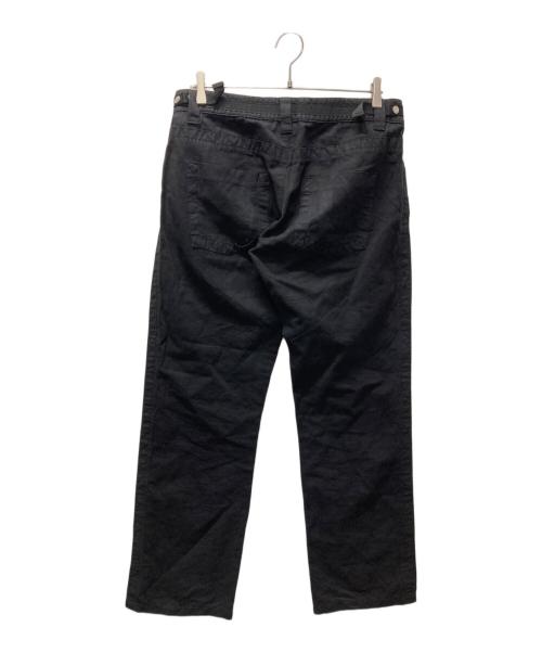 DIRK BIKKEMBERGS（ダークビッケンバーグ）DIRK BIKKEMBERGS (ダークビッケンバーグ) サイドアジャスターコットンリネンパンツ ブラック サイズ:36の古着・服飾アイテム