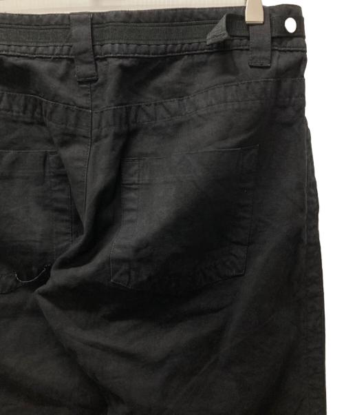 DIRK BIKKEMBERGS（ダークビッケンバーグ）DIRK BIKKEMBERGS (ダークビッケンバーグ) サイドアジャスターコットンリネンパンツ ブラック サイズ:36の古着・服飾アイテム
