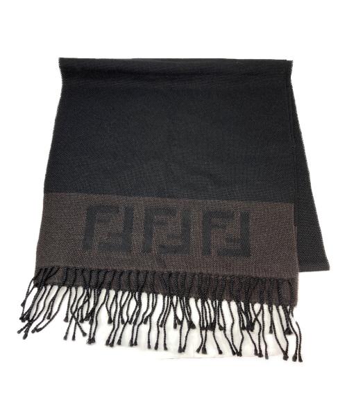 FENDI（フェンディ）FENDI (フェンディ) ズッカマフラー ブラックの古着・服飾アイテム