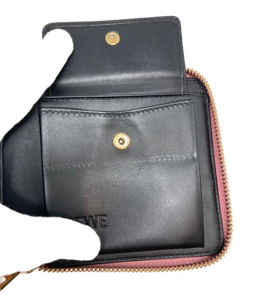 LOEWE（ロエベ）LOEWE (ロエベ) パズル スクエア ラウンドファスナー二つ折り財布 ピンクの古着・服飾アイテム