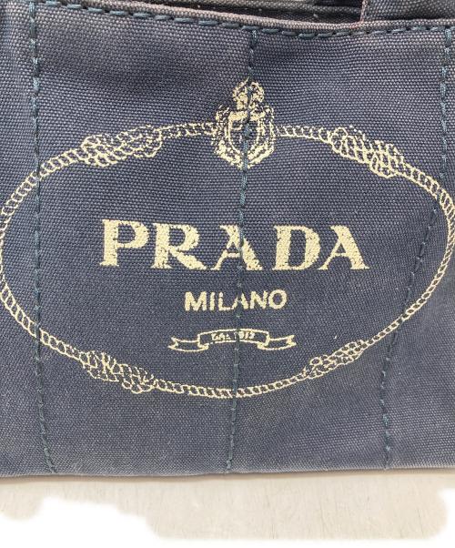 PRADA（プラダ）PRADA (プラダ) カナパ2WAYキャンバストートバッグ ネイビーの古着・服飾アイテム