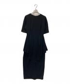 RIM.ARKリムアーク）の古着「Drape design cut dress」｜ブラック