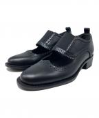 RIM.ARKリムアーク）の古着「Cut out wing tip shoes」｜ブラック