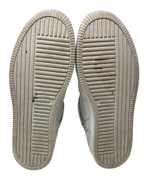 MONCLER（モンクレール）MONCLER (モンクレール) ロゴ型押しハイカットスニーカー ホワイト サイズ:SIZE 42の古着・服飾アイテム