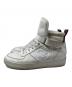 MONCLER (モンクレール) ロゴ型押しハイカットスニーカー ホワイト サイズ:SIZE 42：15000円
