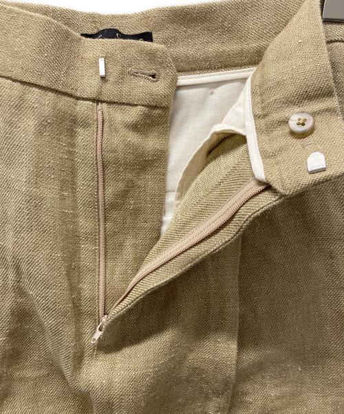 Curensology（カレンソロジー）Curensology (カレンソロジー) BONOTTO リネン混テーパードパンツ ベージュ サイズ:38の古着・服飾アイテム
