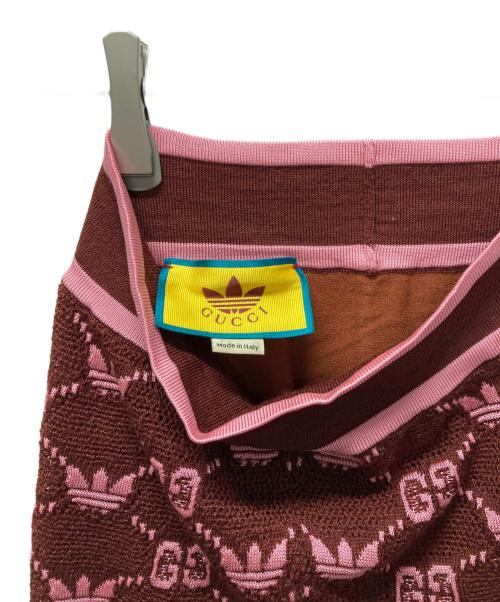 GUCCI（グッチ）GUCCI (グッチ) adidas (アディダス) ジャガードパンツ ブラウン サイズ:XSの古着・服飾アイテム