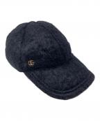 GUCCIグッチ）の古着「モヘアキャップ」｜ブラック