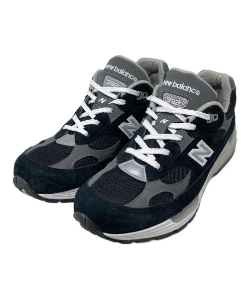 NEW BALANCE（ニューバランス）NEW BALANCE (ニューバランス) 992ローカットスニーカー ブラック×グレー サイズ:25cmの古着・服飾アイテム