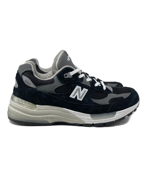 NEW BALANCE（ニューバランス）NEW BALANCE (ニューバランス) 992ローカットスニーカー ブラック×グレー サイズ:25cmの古着・服飾アイテム
