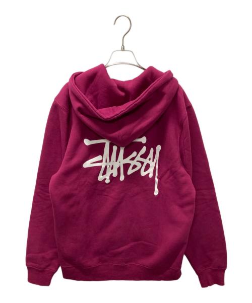 stussy（ステューシー）stussy (ステューシー) ジップパーカー ピンク サイズ:Sの古着・服飾アイテム