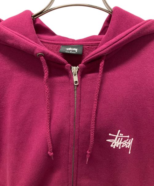 stussy（ステューシー）stussy (ステューシー) ジップパーカー ピンク サイズ:Sの古着・服飾アイテム