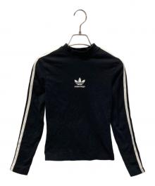 adidas×BALENCIAGA（アディダス×バレンシアガ）の古着「ロゴプリントカットソー」｜ブラック