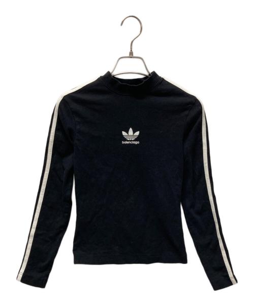 adidas（アディダス）adidas (アディダス) BALENCIAGA (バレンシアガ) ロゴプリントカットソー ブラック サイズ:XSの古着・服飾アイテム
