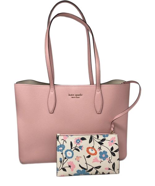 Kate Spade（ケイトスペード）Kate Spade (ケイトスペード) オール デイ レザー ラージ トート ピンクの古着・服飾アイテム