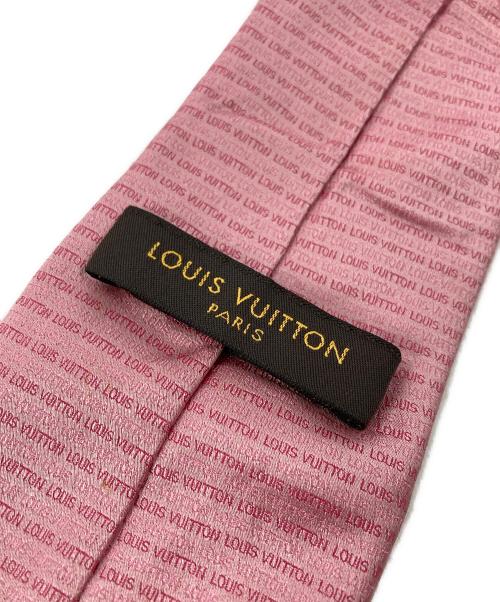 LOUIS VUITTON（ルイ ヴィトン）LOUIS VUITTON (ルイ ヴィトン) 総柄ネクタイ ピンク サイズ:サイズ表記無しの古着・服飾アイテム