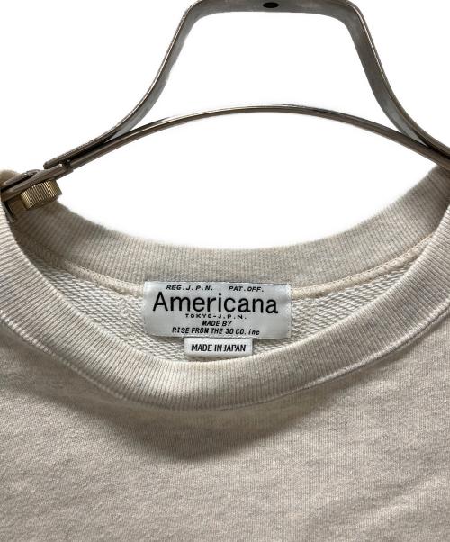 Americana（アメリカーナ）Americana (アメリカーナ) ショート丈カットオフスウェット ベージュ サイズ:表記無しの古着・服飾アイテム