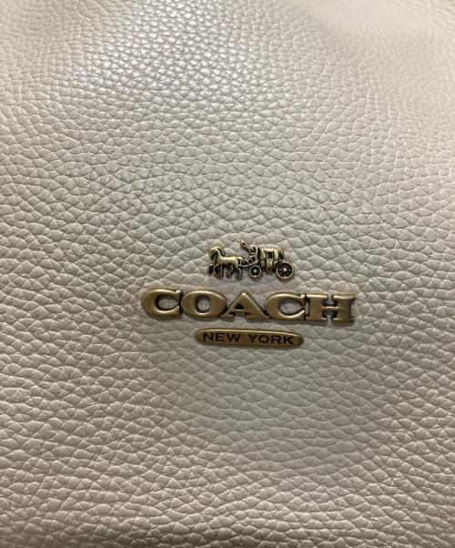 COACH（コーチ）COACH (コーチ) ハドリーホーボーカラーブロックトートバッグ ベージュ×ブラウンの古着・服飾アイテム
