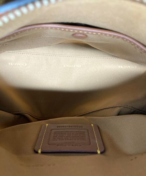 COACH（コーチ）COACH (コーチ) ハドリーホーボーカラーブロックトートバッグ ベージュ×ブラウンの古着・服飾アイテム