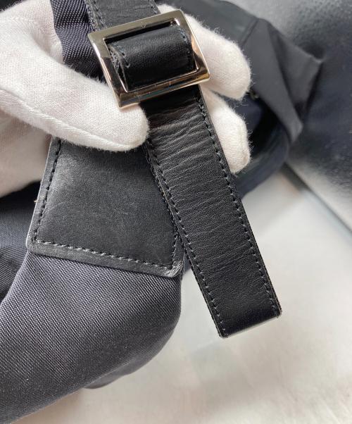 Y's（ワイズ）Y's (ワイズ) ナイロンレザー切替リュック ブラックの古着・服飾アイテム