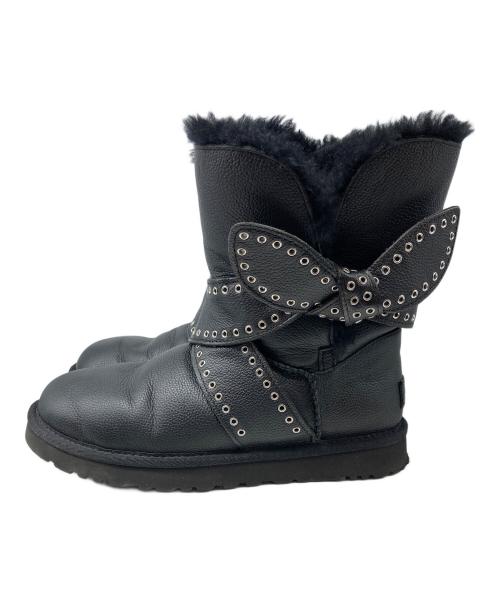 UGG（アグ）UGG (アグ) MABEL BAILEY BOW ブラック サイズ:24cmの古着・服飾アイテム