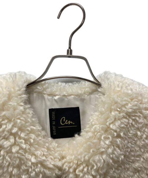 Cen.（セン）Cen. (セン) ビッグカラーボアベスト アイボリー サイズ:FREEの古着・服飾アイテム