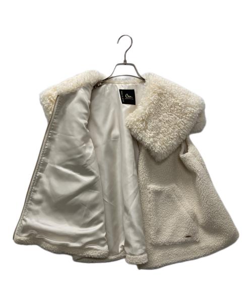 Cen.（セン）Cen. (セン) ビッグカラーボアベスト アイボリー サイズ:FREEの古着・服飾アイテム