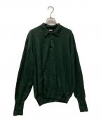 A.PRESSEアプレッセ）の古着「L/S Knit Polo Shirt」｜グリーン