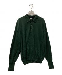 A.PRESSE（アプレッセ）の古着「L/S Knit Polo Shirt」｜グリーン