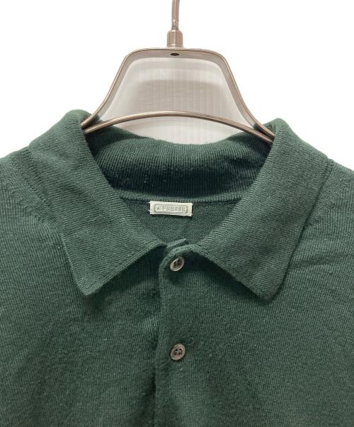 A.PRESSE（アプレッセ）A.PRESSE (アプレッセ) L/S Knit Polo Shirt グリーン サイズ:SIZE2の古着・服飾アイテム