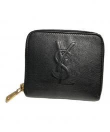 Yves Saint Laurent（イヴサンローラン）の古着「ラウンドファスナー2つ折り財布」｜ブラック