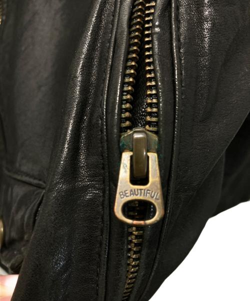 beautiful people（ビューティフルピープル）beautiful people (ビューティフルピープル) ラムレザーライダースジャケット ブラック サイズ:140の古着・服飾アイテム