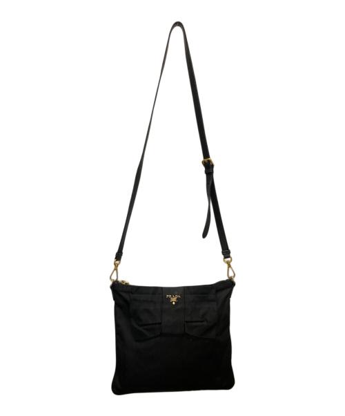 PRADA（プラダ）PRADA (プラダ) テスート リボン ナイロンショルダーバッグ ブラックの古着・服飾アイテム