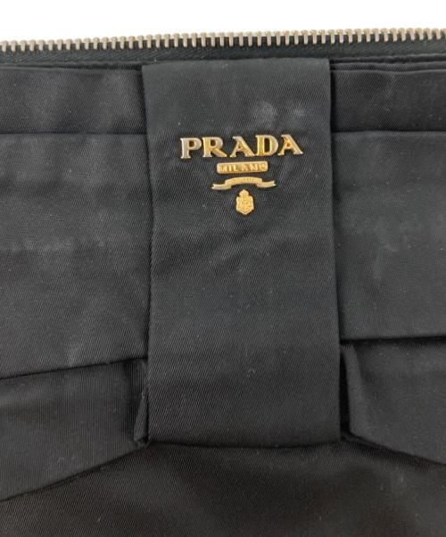 PRADA（プラダ）PRADA (プラダ) テスート リボン ナイロンショルダーバッグ ブラックの古着・服飾アイテム