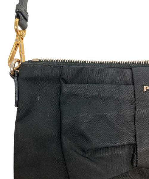 PRADA（プラダ）PRADA (プラダ) テスート リボン ナイロンショルダーバッグ ブラックの古着・服飾アイテム