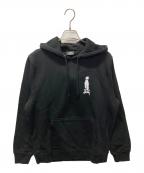 stussyステューシー）の古着「シャドーマンプリントパーカー」｜ブラック