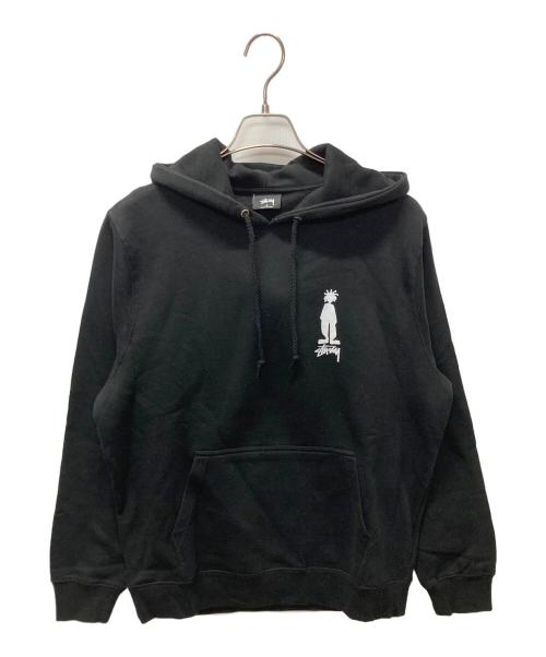 stussy（ステューシー）stussy (ステューシー) シャドーマンプリントパーカー ブラック サイズ:Sの古着・服飾アイテム