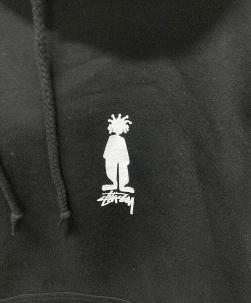 stussy（ステューシー）stussy (ステューシー) シャドーマンプリントパーカー ブラック サイズ:Sの古着・服飾アイテム