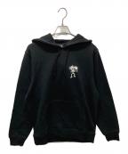 stussyステューシー）の古着「シャドーマンプリントパーカー」｜ブラック