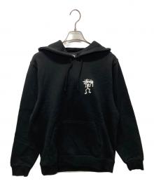 stussy（ステューシー）の古着「シャドーマンプリントパーカー」｜ブラック
